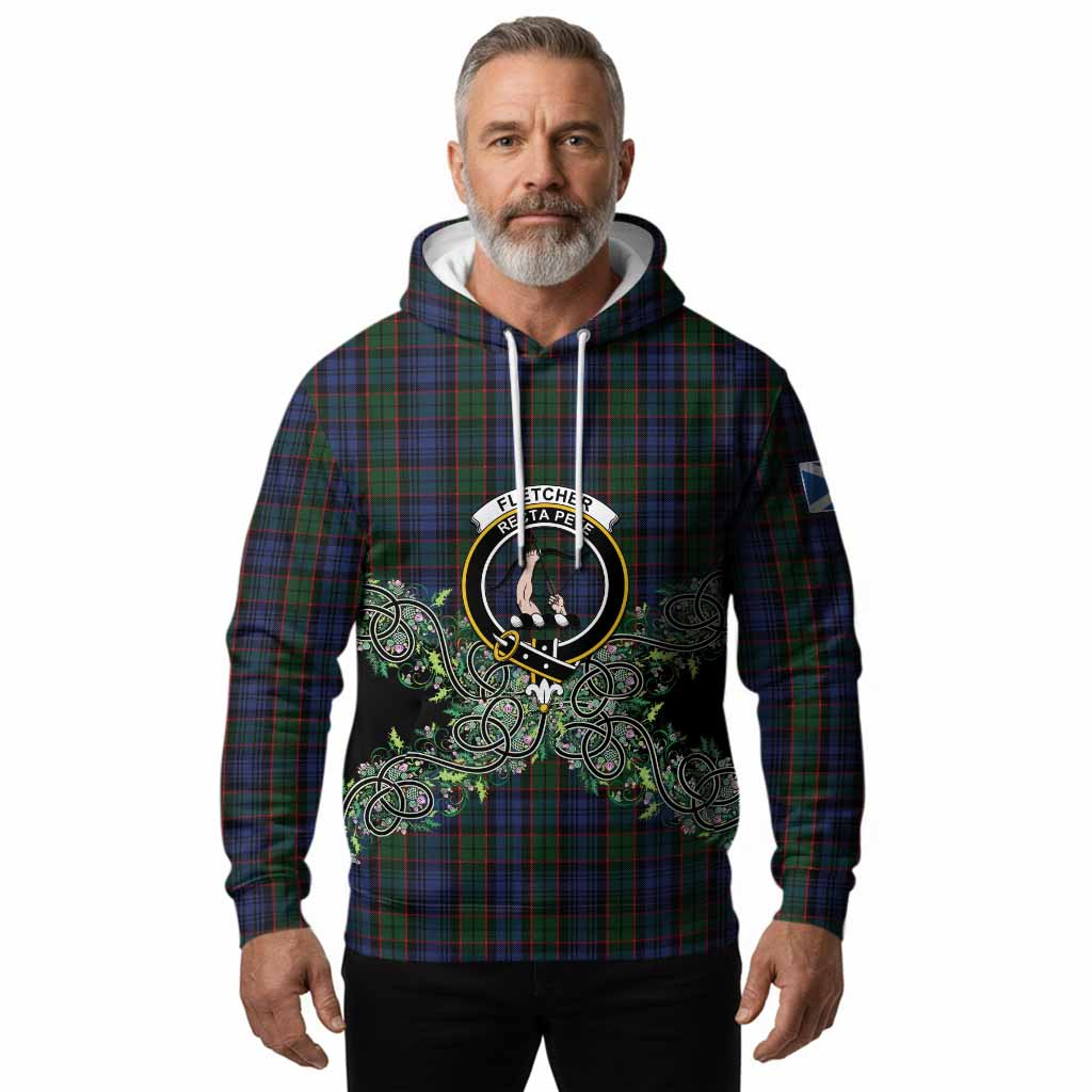 Fletcher Tartan Hoodie Thistle Scottish Spirit