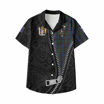 Fletcher Tartan Kid Hawaiian Shirt New Zealand Pattern Unique Zipper Stylized