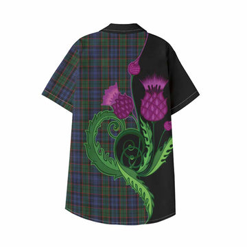Fletcher Tartan Kid Hawaiian Shirt Traditional Scottish Thistle