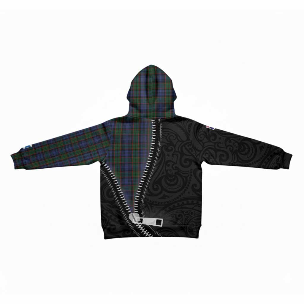 Fletcher Tartan Kid Hoodie New Zealand Pattern Unique Zipper Stylized