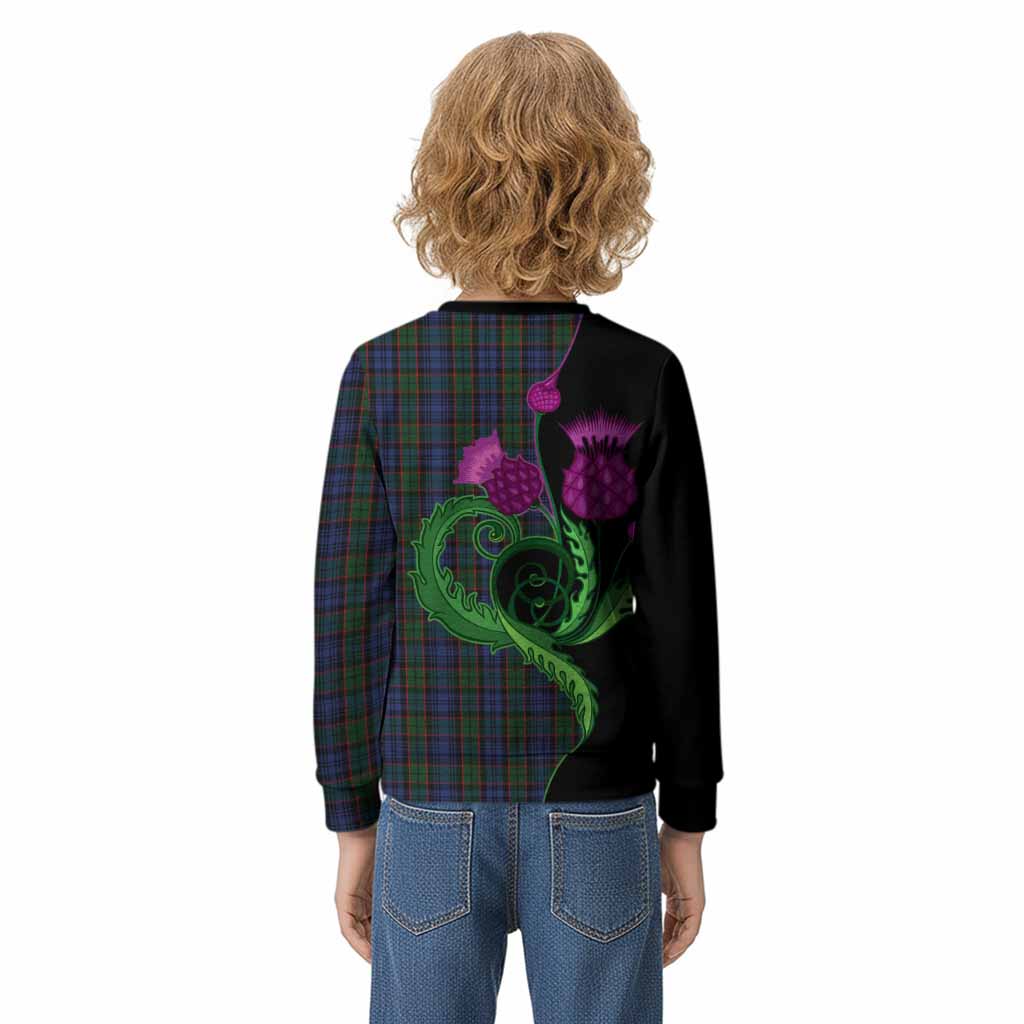 Fletcher Tartan Kid Knitted Sweatshirt Traditional Scottish Thistle
