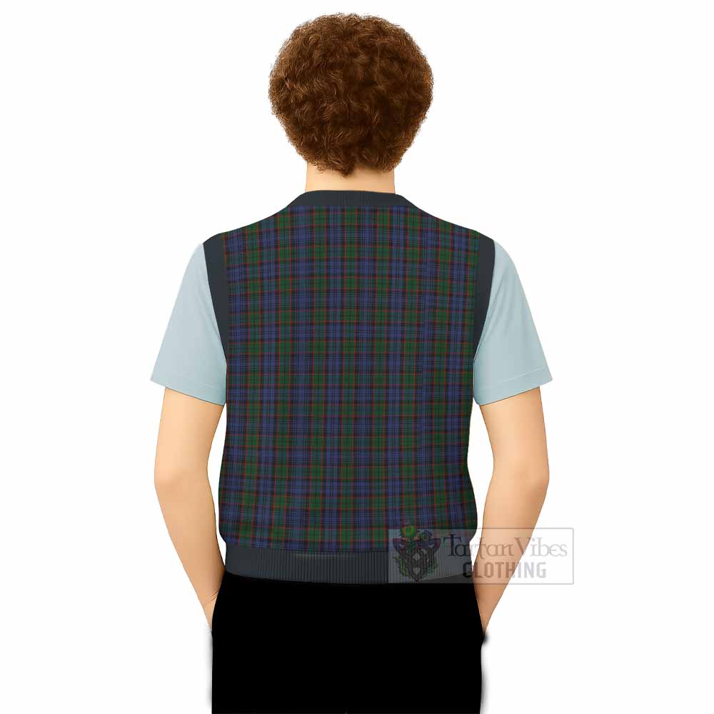 Fletcher Tartan Knitted V-Neck Vest with Family Crest - Tartan Vibes Clothing