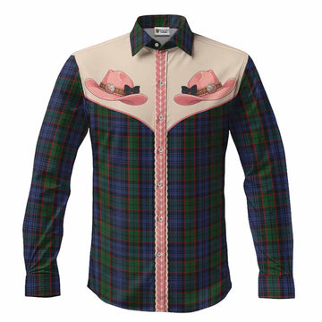 Fletcher Tartan Long Sleeve Button Shirts Wee Coo Cowgirl Cute Style Men's Shirt S - Tartan Vibes Clothing
