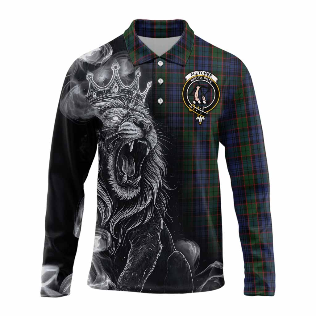 Fletcher Tartan Long Sleeve Polo Shirt Roaring Lion Heritage