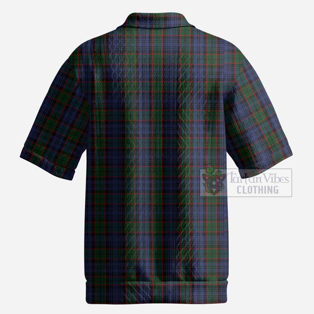 Fletcher Tartan Men’s Polo Sweater Top with Family Crest