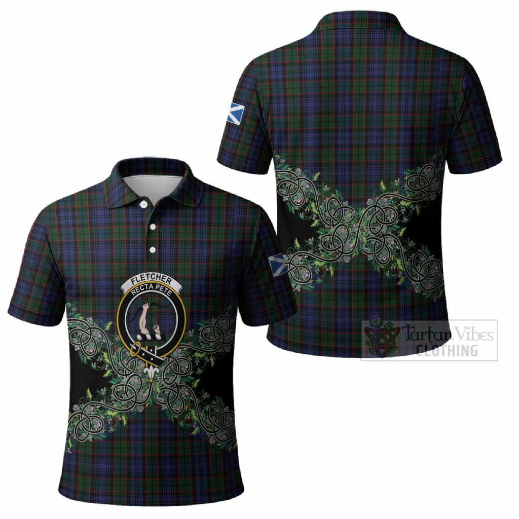 Fletcher Tartan Polo Shirt Thistle Scottish Spirit