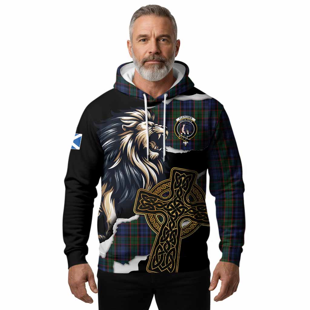 Fletcher Tartan Scottish Hoodie Lion Celtic Heritage