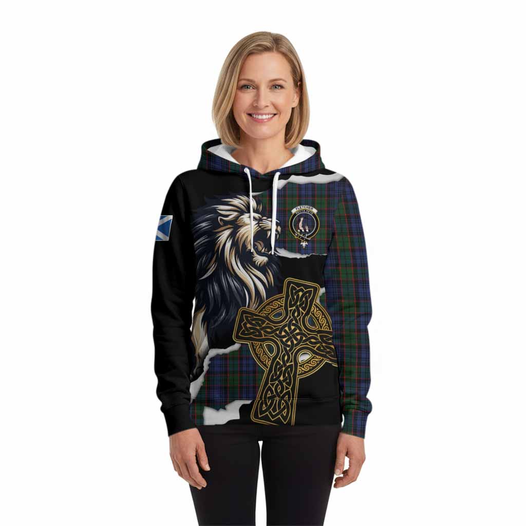 Fletcher Tartan Scottish Hoodie Lion Celtic Heritage