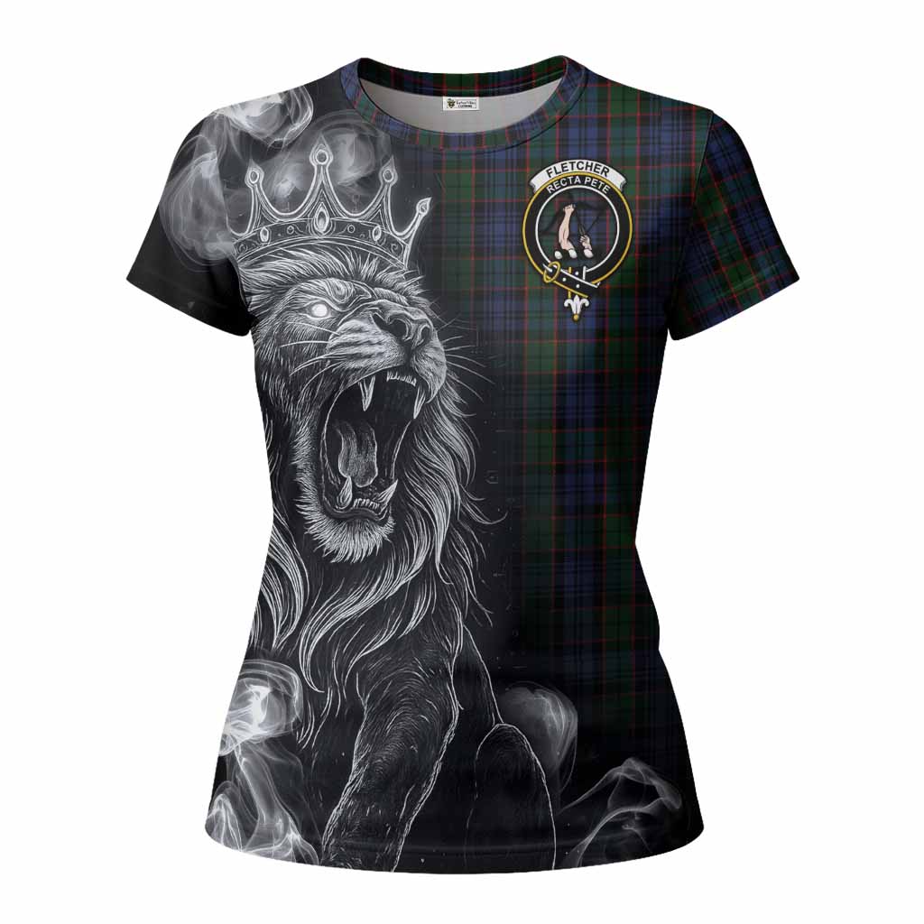 Fletcher Tartan Women T shirt Roaring Lion Heritage
