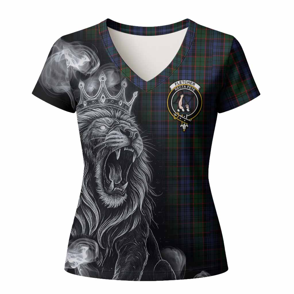 Fletcher Tartan Women T shirt Roaring Lion Heritage
