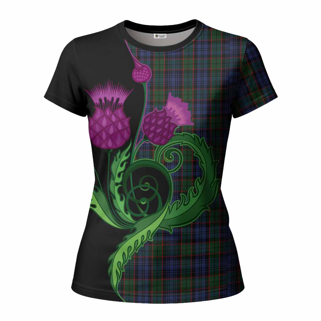 Fletcher Tartan Women T shirt Traditional Scottish Thistle