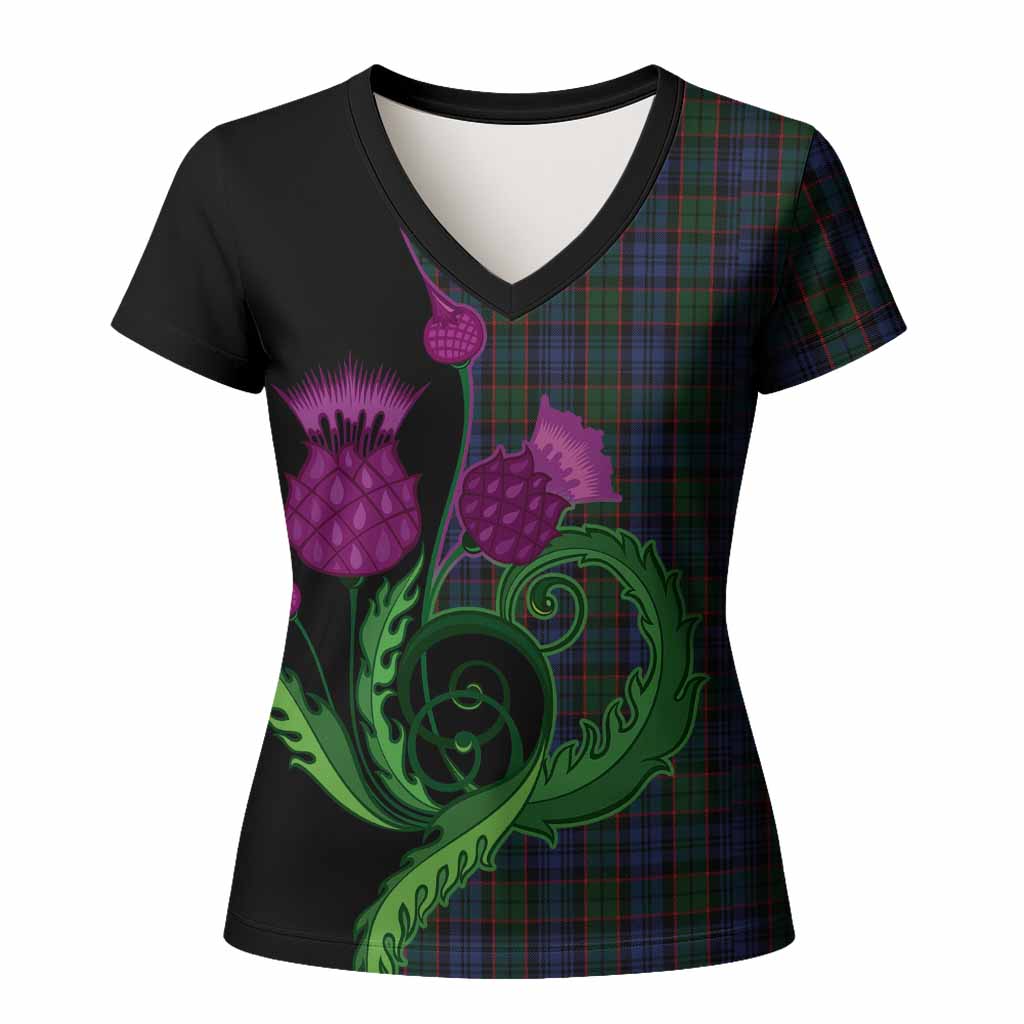 Fletcher Tartan Women T shirt Traditional Scottish Thistle