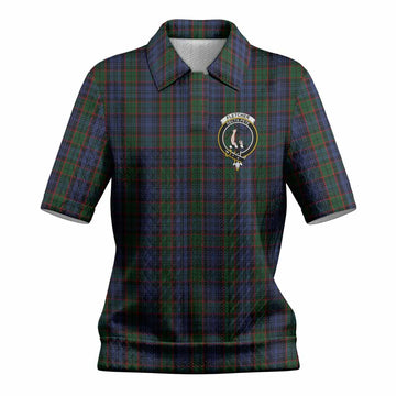 Fletcher Tartan Women’s Polo Sweater Top with Family Crest