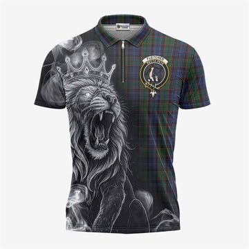 Fletcher Tartan Zipper Polo Shirt Roaring Lion Heritage