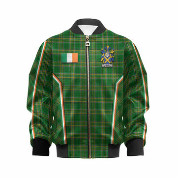 Fleury Irish Clan Coat of Arm Tartan Kid Bomber Jacket Flag Style