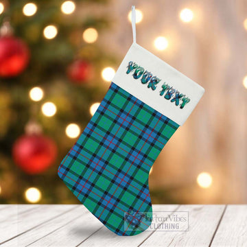 Flower Of Scotland Tartan Christmas Stocking with Personalized Text