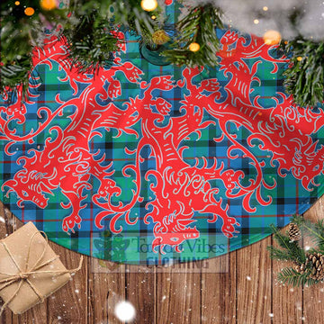Flower Of Scotland Tartan Christmas Tree Skirt Lion Rampant Style