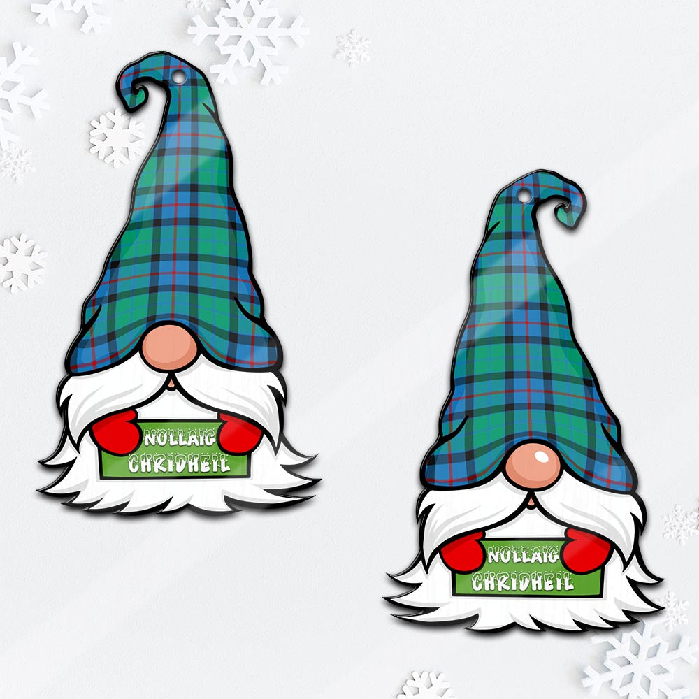 Flower Of Scotland Gnome Christmas Ornament with His Tartan Christmas Hat - Tartan Vibes Clothing