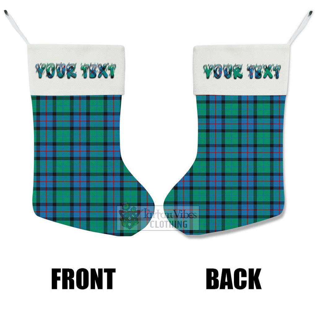 Tartan Vibes Clothing Flower Of Scotland Tartan Christmas Stocking with Personalized Text