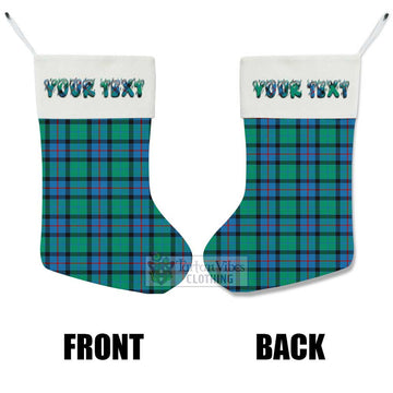 Flower Of Scotland Tartan Christmas Stocking with Personalized Text