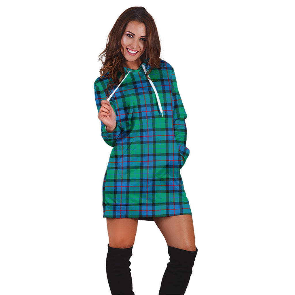 Flower Of Scotland Tartan Hoodie Dress - Tartan Vibes Clothing