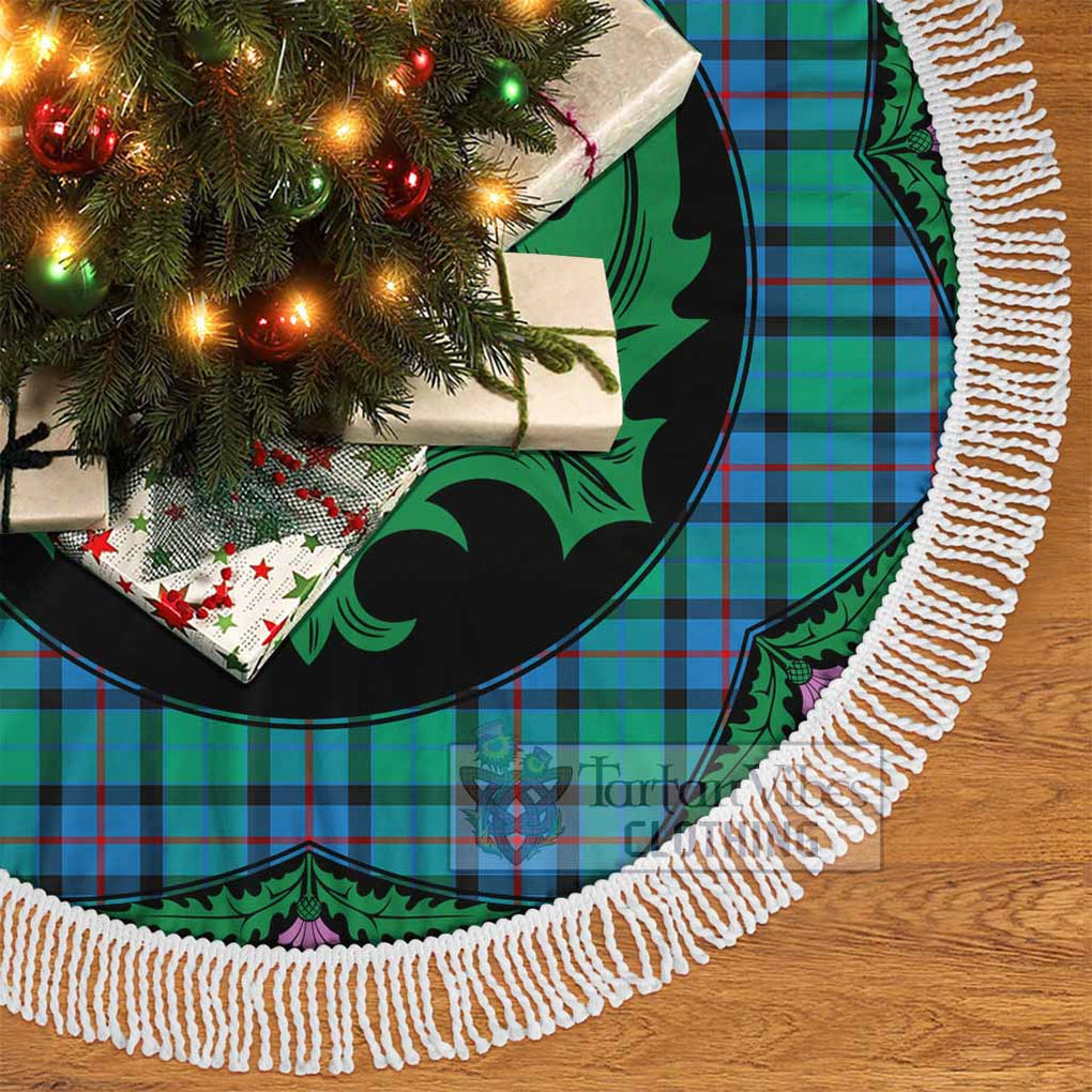 Tartan Vibes Clothing Flower Of Scotland Tartan Christmas Tree Skirt Scottish Thistle Style