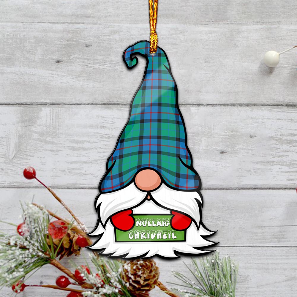 Flower Of Scotland Gnome Christmas Ornament with His Tartan Christmas Hat - Tartan Vibes Clothing