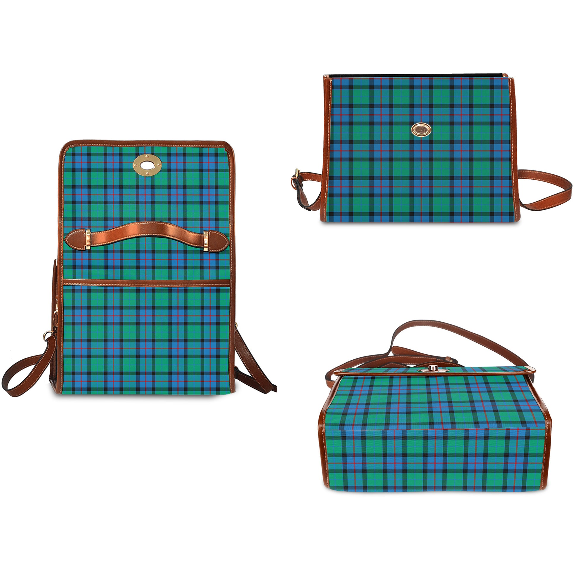 flower-of-scotland-tartan-leather-strap-waterproof-canvas-bag