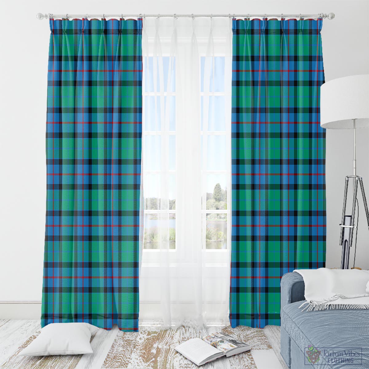 Flower Of Scotland Tartan Window Curtain