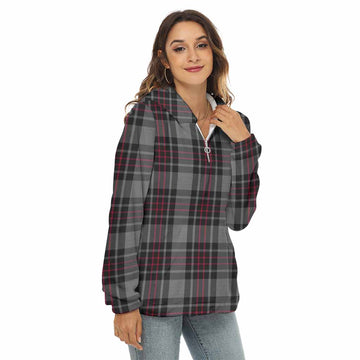 Flynn Tartan Women's Borg Fleece Hoodie with Half Zip Female - Tartan Vibes Clothing
