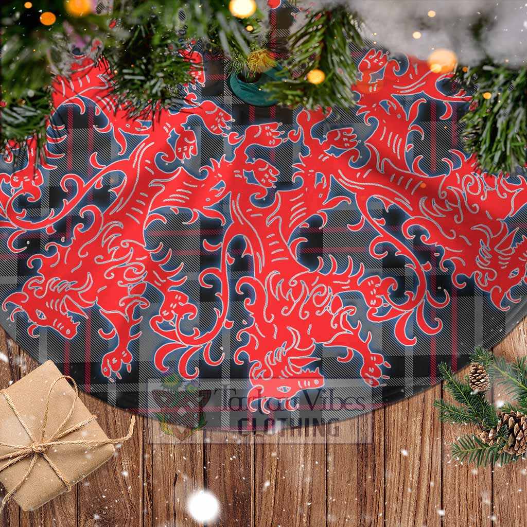 Tartan Vibes Clothing Flynn Tartan Christmas Tree Skirt Lion Rampant Style