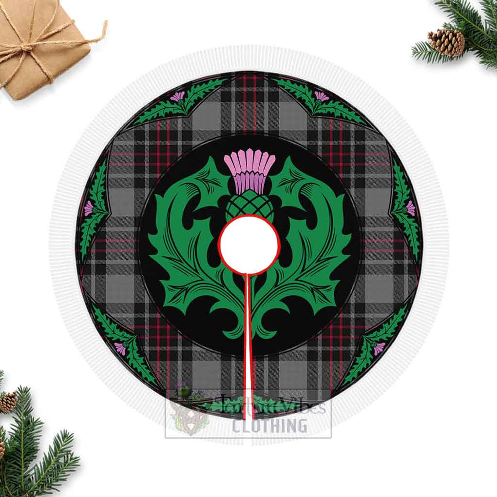 Flynn Tartan Christmas Tree Skirt Scottish Thistle Style Fringed Tree Skirts - Tartan Vibes Clothing