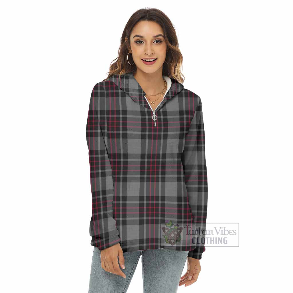 Flynn Tartan Women's Borg Fleece Hoodie with Half Zip - Tartan Vibes Clothing