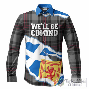 Flynn Scotland Football Tartan Long Sleeve Button Shirts We'll Be Coming