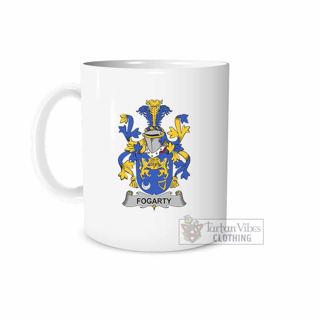 Fogarty Irish Clan Coat of Arms Ceramic Mug White - 2D-tartanvibesclothing