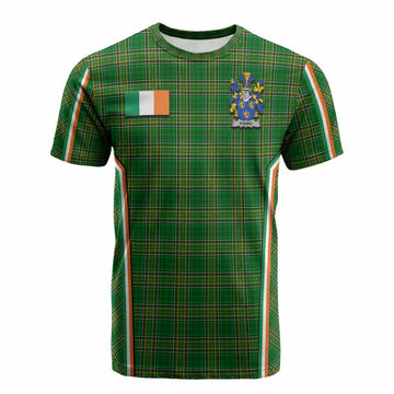 Foord Irish Clan Coat of Arm Tartan Cotton T-shirt Flag Style