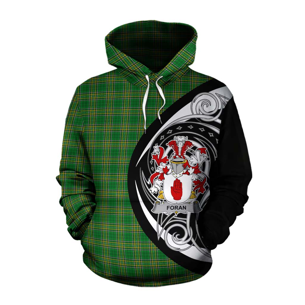 Tartan Vibes Clothing Foran Irish Clan Cotton Hoodie Celtic Circle Style