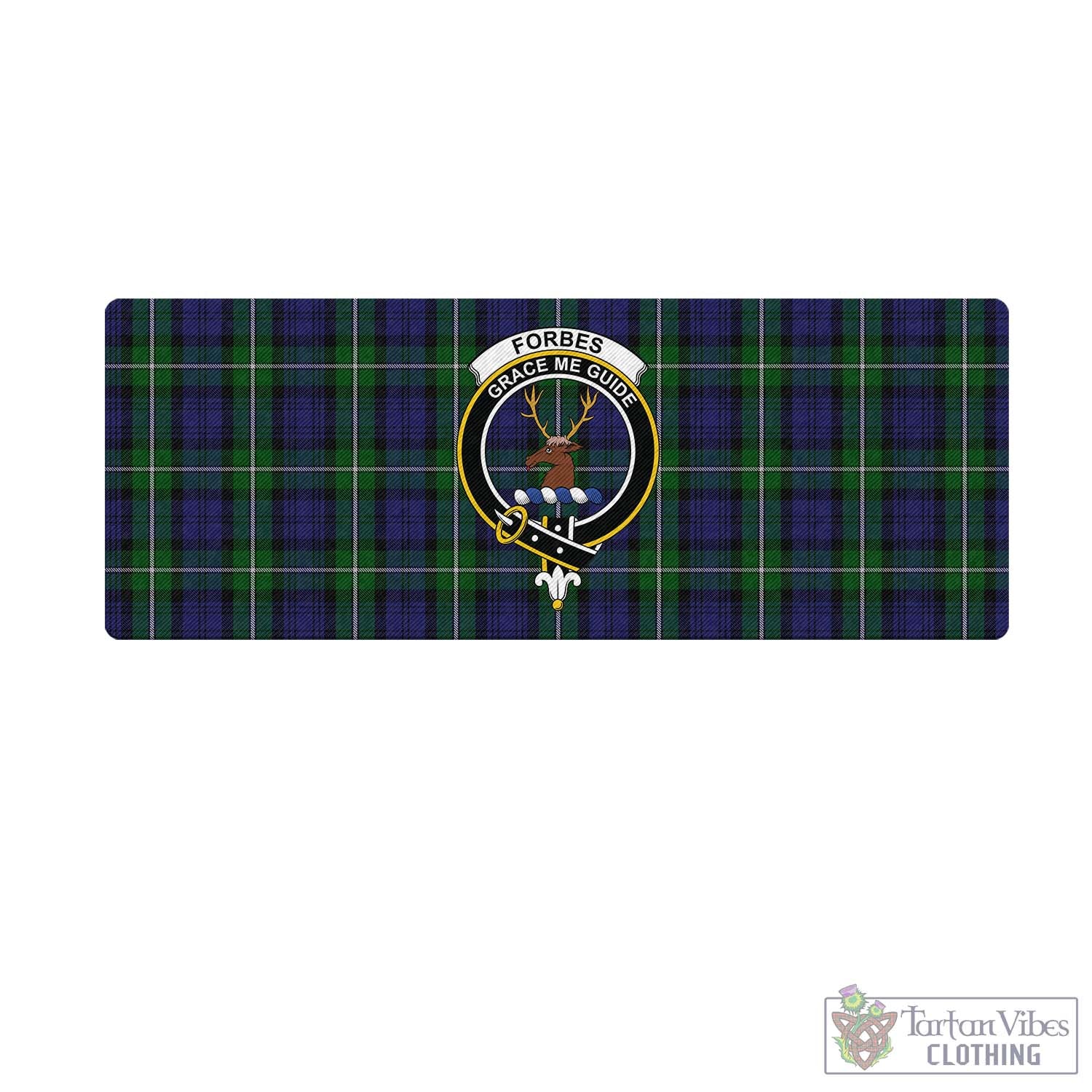 Tartan Vibes Clothing Forbes Tartan Mouse Pad with Family Crest