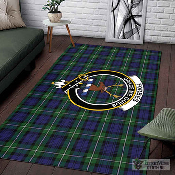 Tartan Vibes Clothing Forbes Tartan Area Rug with Family Crest