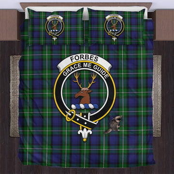 Forbes Tartan Bedding Set with Family Crest