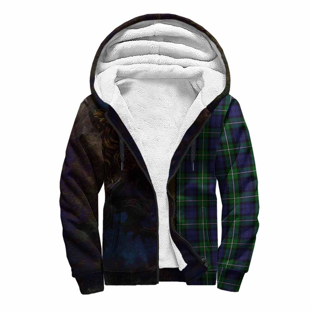 Tartan Vibes Clothing Forbes Tartan Family Crest Sherpa Hoodie Alba Gu Brath Be Brave Lion Ancient Style