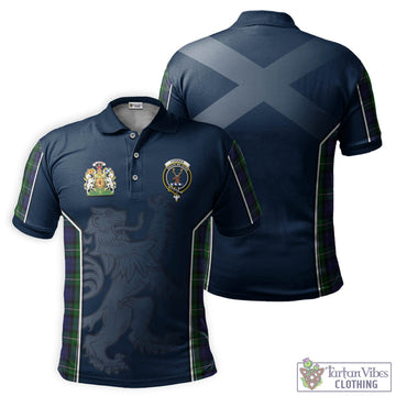 Forbes Tartan Men's Polo Shirt with Family Crest and Lion Rampant Vibes Sport Style