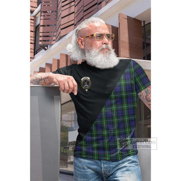 Tartan Vibes Clothing Forbes Tartan Cotton T-shirt with Family Crest and Military Logo Style