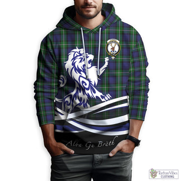 Forbes Tartan Hoodie with Alba Gu Brath Regal Lion Emblem