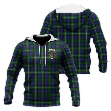 Forbes Tartan Knitted Hoodie with Family Crest