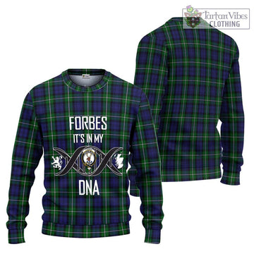 Forbes Tartan Knitted Sweater with Family Crest DNA In Me Style Unisex - Tartanvibesclothing Shop