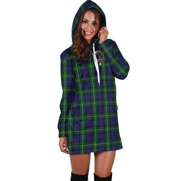 Forbes Tartan Hoodie Dress with Family Crest - Tartan Vibes Clothing