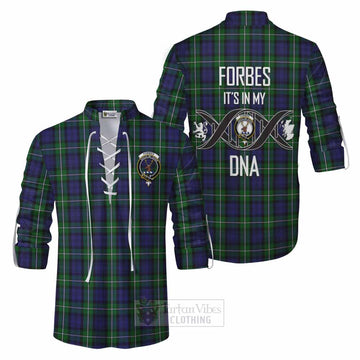Tartan Vibes Clothing Forbes Tartan Ghillie Kilt Shirt with Family Crest DNA In Me Style