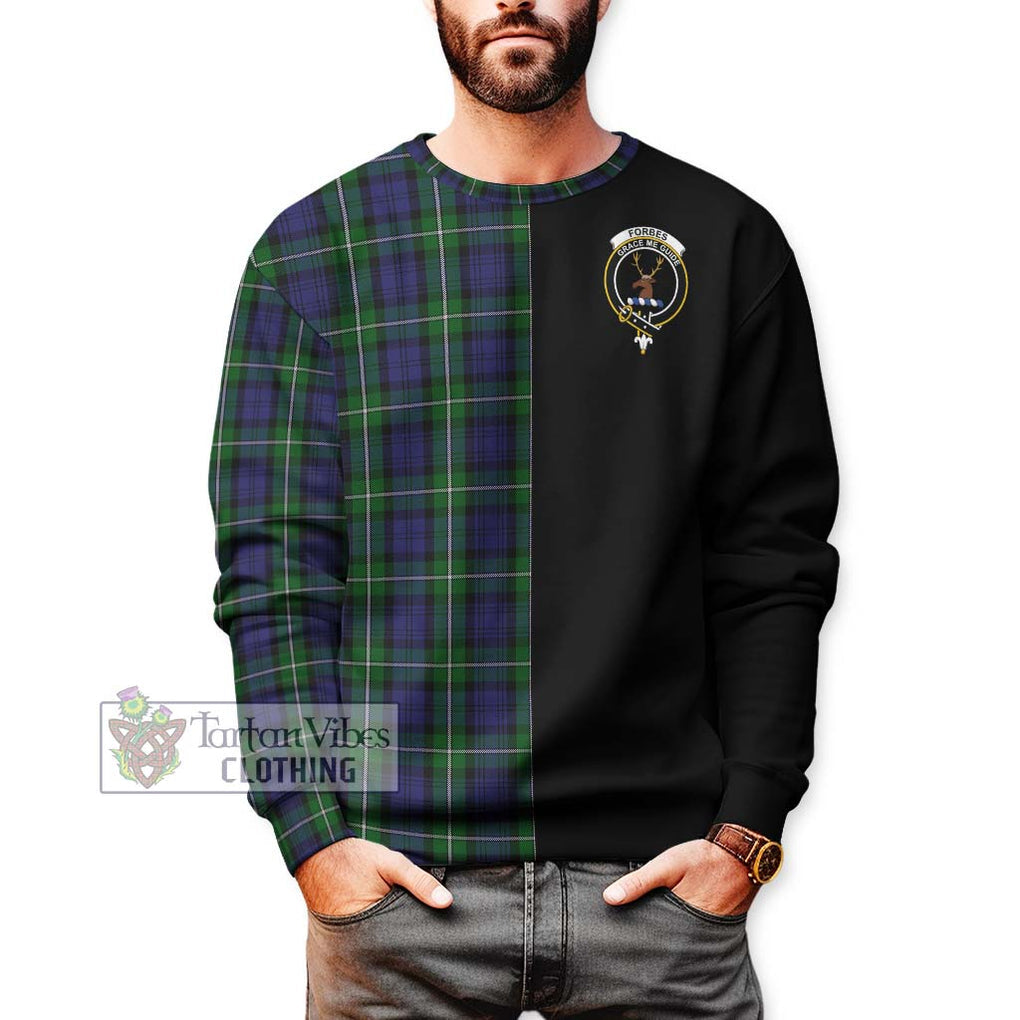 Forbes Tartan Sweatshirt with Family Crest and Half Of Me Style Unisex - Tartanvibesclothing Shop