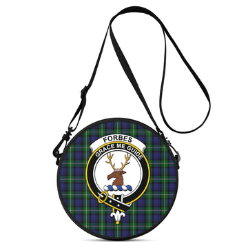 Forbes Tartan Round Satchel Bags with Family Crest